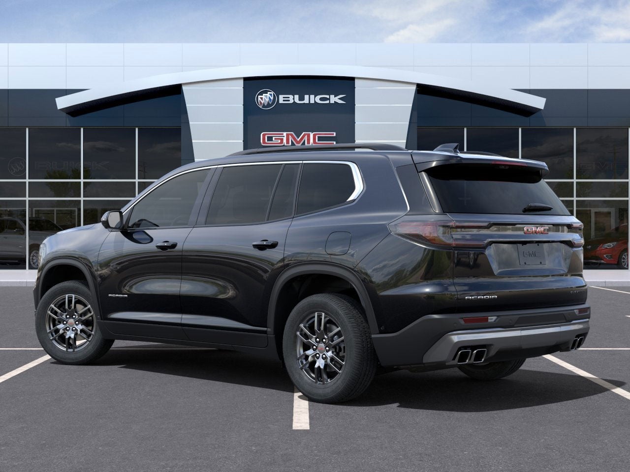 2025 GMC Acadia — rear three-quarter view