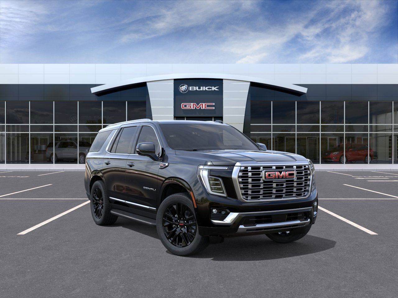 2026 GMC Yukon Denali in Onyx Black — front three-quarter view