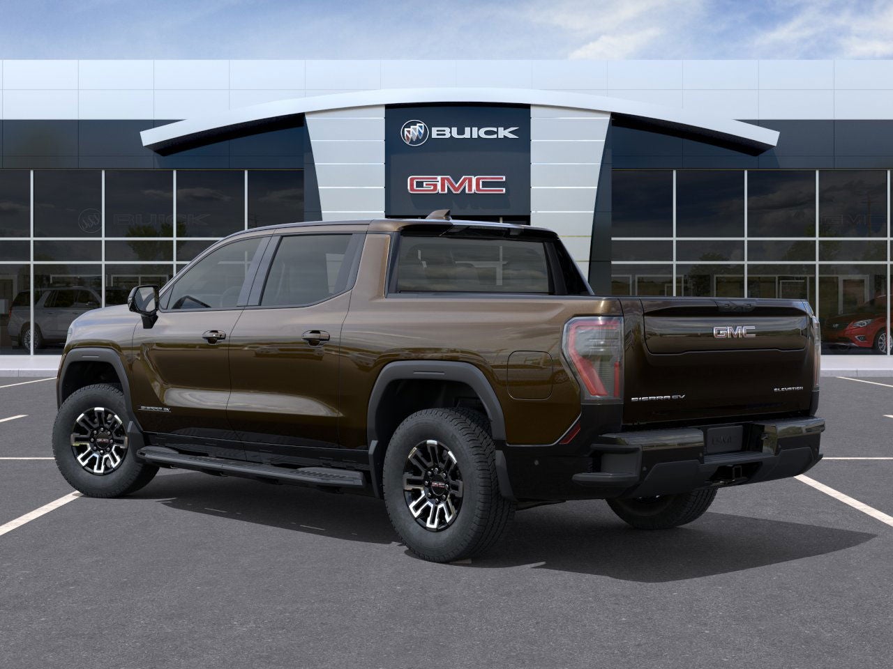 2026 GMC Sierra EV — rear three-quarter view