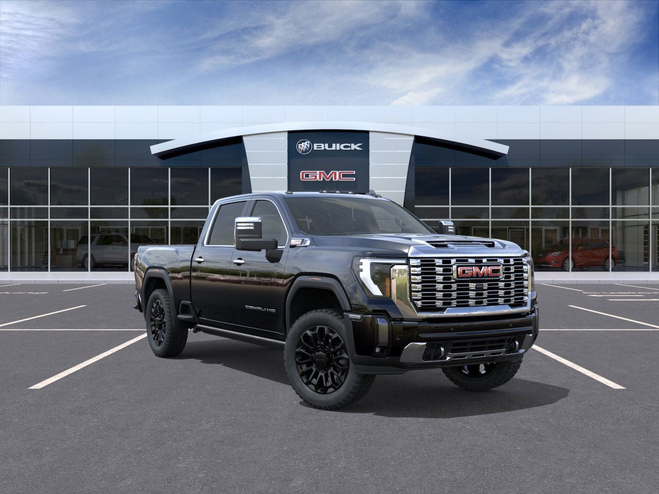 2026 GMC Sierra 2500 HD Denali in Onyx Black — front three-quarter view