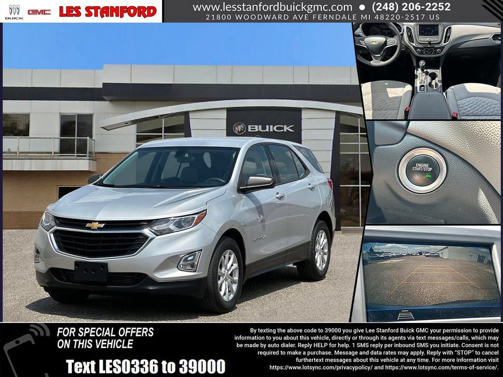 2019 Chevrolet Equinox LS in Silver Ice Metallic — front three-quarter view