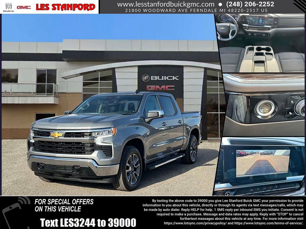 2023 Chevrolet Silverado 1500 LT (2FL) in Sterling Gray Metallic — front three-quarter view