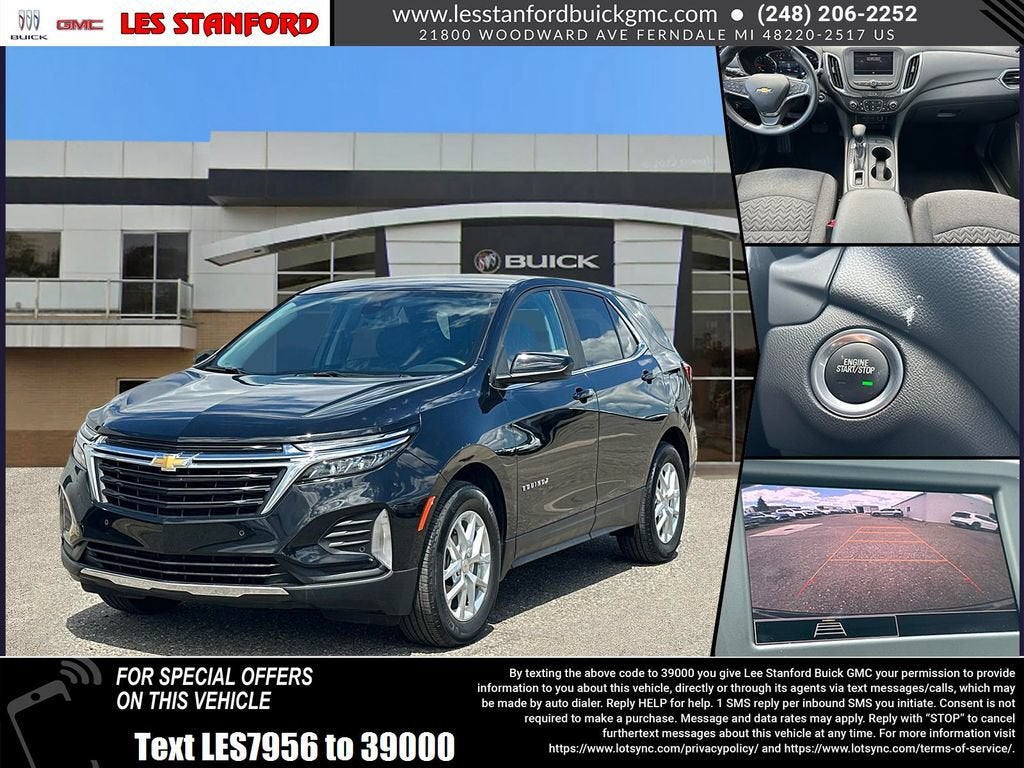 2023 Chevrolet Equinox LT in Mosaic Black Metallic — front three-quarter view