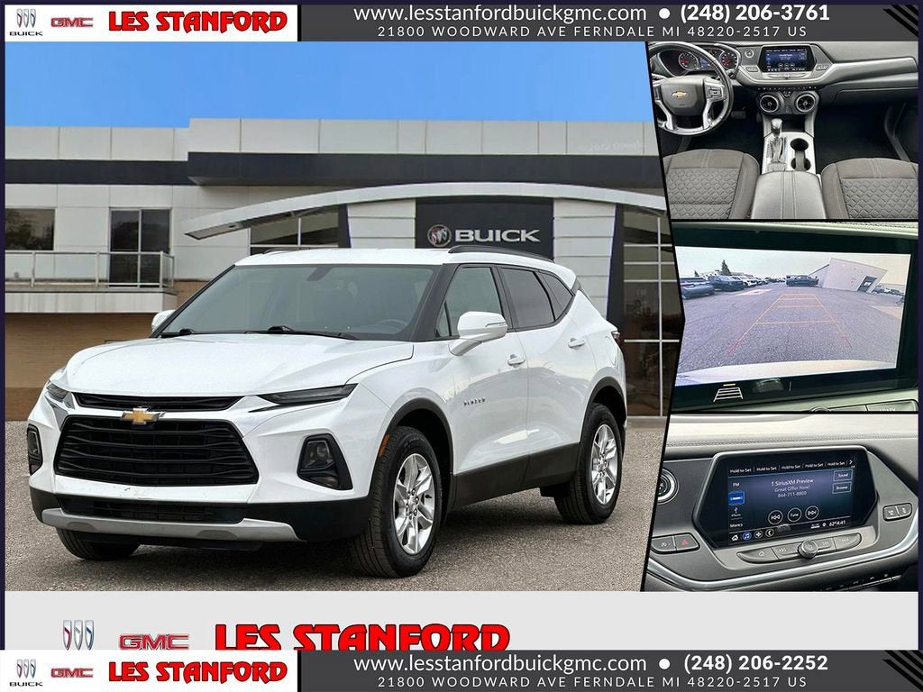 2020 Chevrolet Blazer LT in Summit White — front three-quarter view