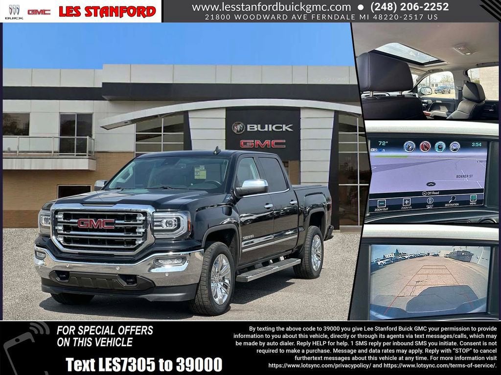2018 GMC Sierra 1500 SLT in Onyx Black — front three-quarter view