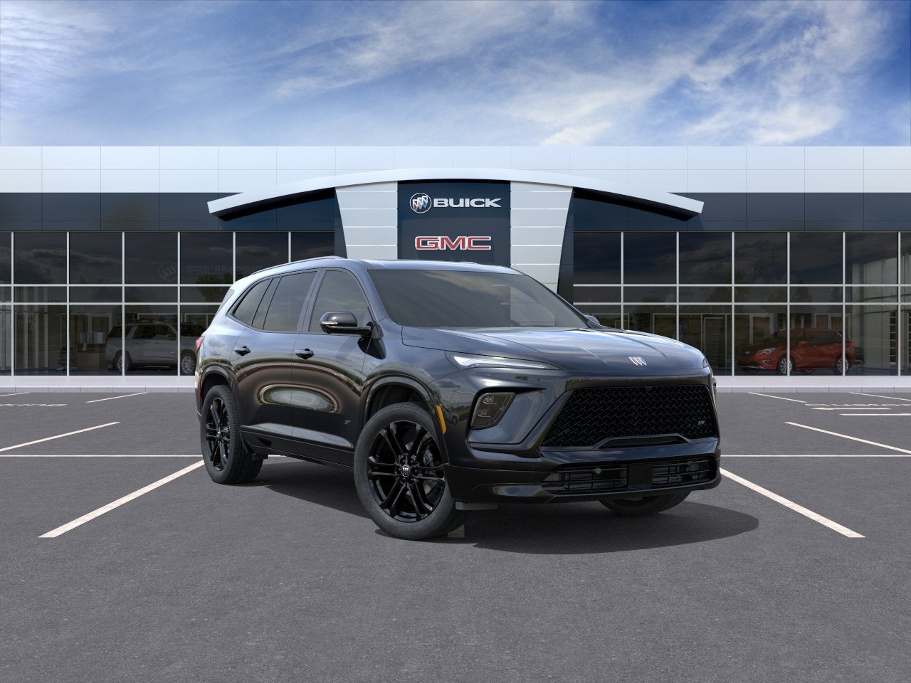 2026 Buick Enclave Sport Touring in Ebony Twilight Metallic — front three-quarter view