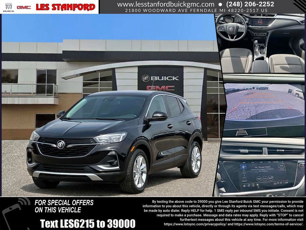 2022 Buick Encore GX Preferred in Ebony Twilight Metallic — front three-quarter view
