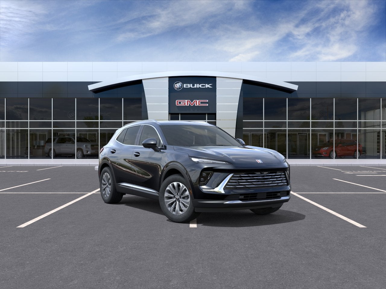 2026 Buick Envision Preferred in Ebony Twilight Metallic — front three-quarter view